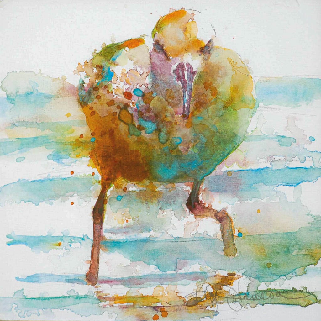 6"x 6" Shore Bird 3 by Kim Johnson